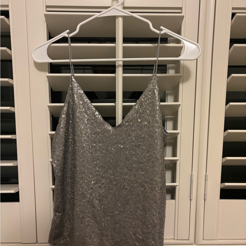 Silver Sequin Dress